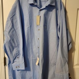 Unlisted Men's Sky Blue Dress Shirt 3xl 3XLT TALL 35-36 BUTTON DOWN
